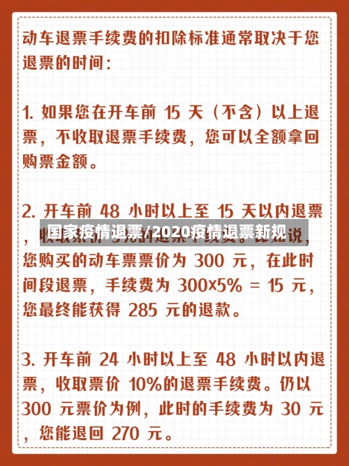 国家疫情退票/2020疫情退票新规-第1张图片