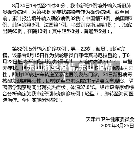 【乐山肺炎疫情,乐山 疫情】-第1张图片