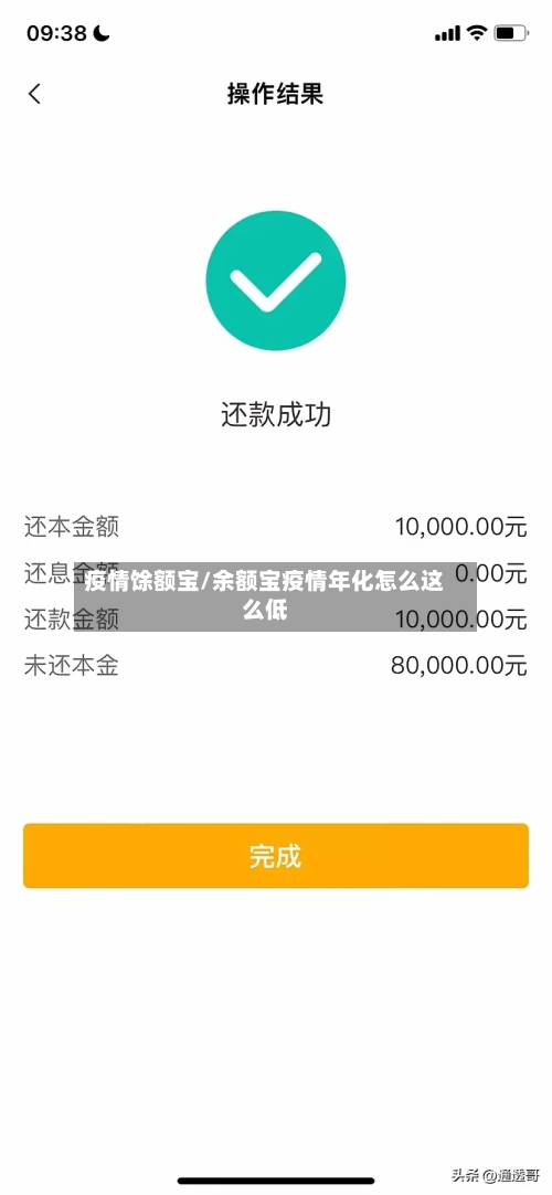 疫情馀额宝/余额宝疫情年化怎么这么低-第1张图片