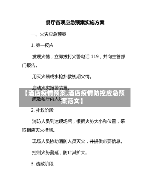 【酒店疫情预案,酒店疫情防控应急预案范文】-第1张图片
