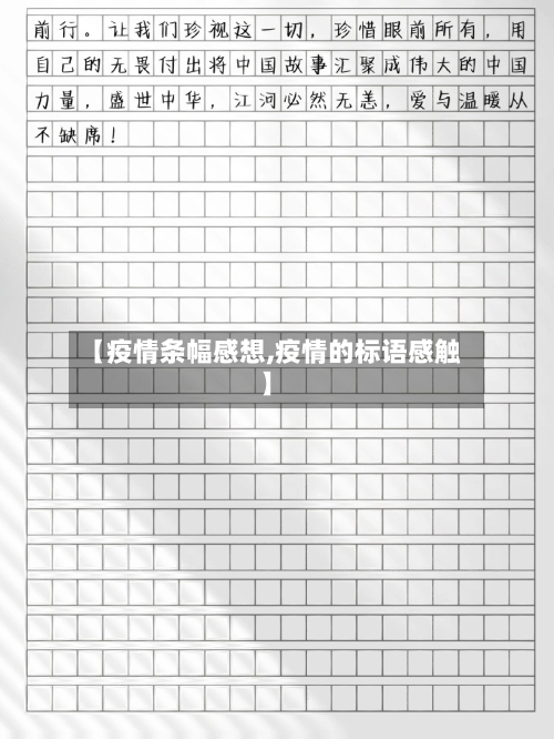 【疫情条幅感想,疫情的标语感触】-第2张图片