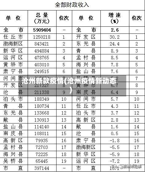 沧州新款疫情(沧州疫情新动态)-第1张图片
