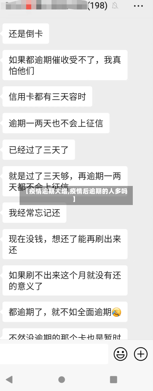 【疫情逾期大增,疫情后逾期的人多吗】-第1张图片