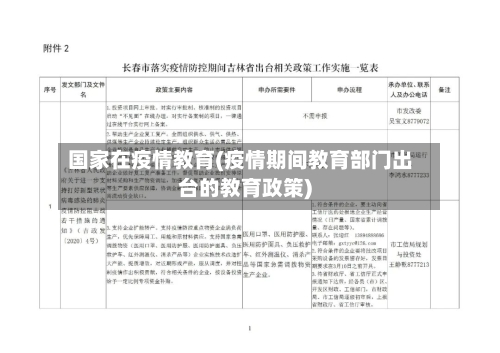 国家在疫情教育(疫情期间教育部门出台的教育政策)-第1张图片